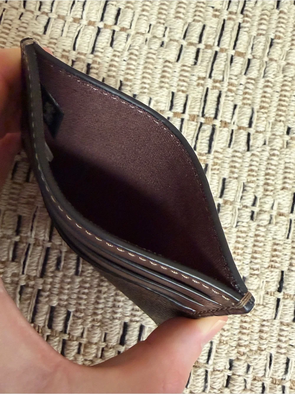 COACH Men's Brown Signature Card Case — BRAND NEW!